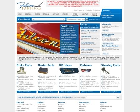 website thubmnail of FalconParts.com