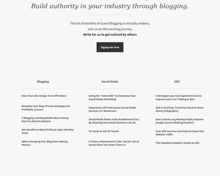 website thubmnail of Famous Bloggers