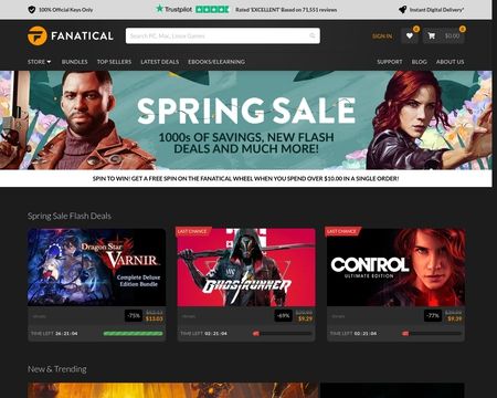 website thubmnail of Fanatical