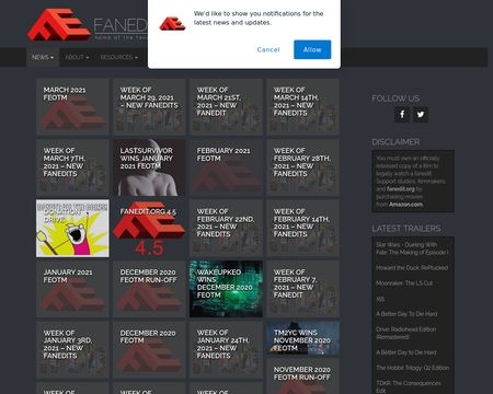 website thubmnail of Fanedit.org