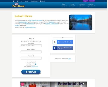 website thubmnail of FanStory
