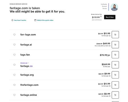 website thubmnail of Fantage.com Inc.