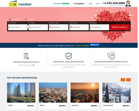 website thubmnail of Fareskart