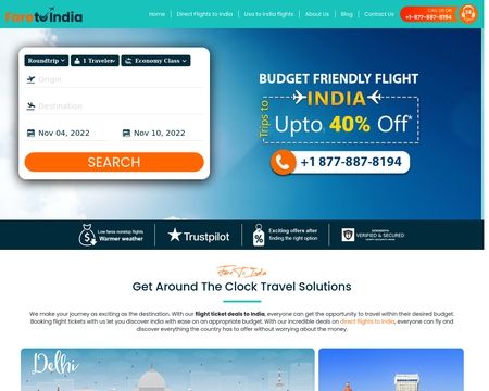 website thubmnail of Faretoindia