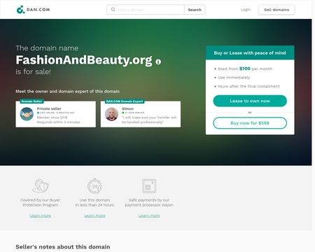 website thubmnail of Fashionandbeauty.org
