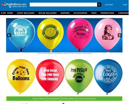 website thubmnail of Fastballoons