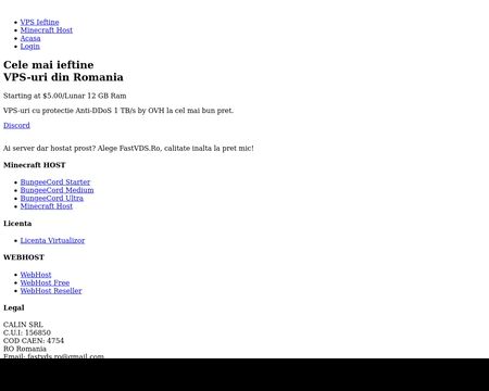 website thubmnail of Fastvds.ro