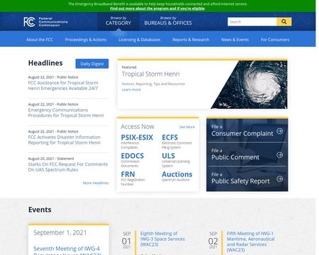 website thubmnail of Federal Communications Commission
