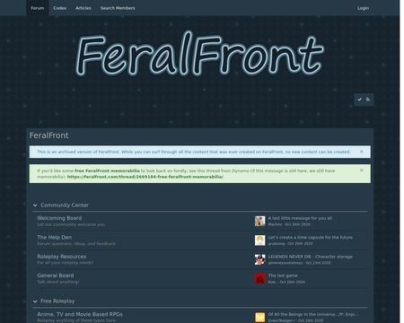 website thubmnail of FeralFront