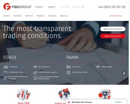 website thubmnail of Fibo Group Ltd