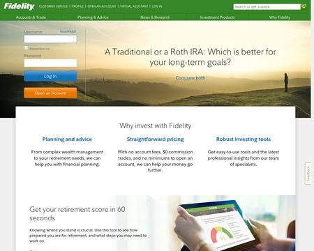 website thubmnail of Fidelity Investments