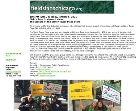 website thubmnail of Chicago Wants Marshall Field's!