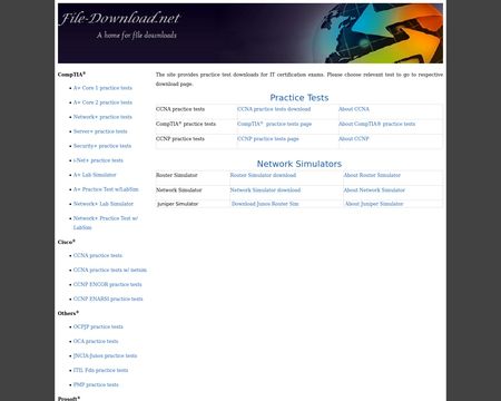 File Downloads For Practice Tests And Network Simulators