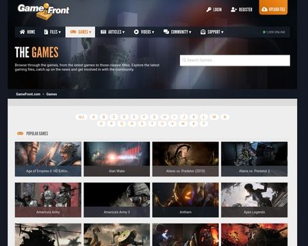 website thubmnail of FileFront