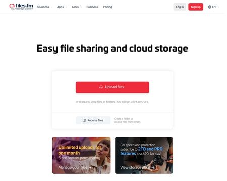 website thubmnail of Files.fm