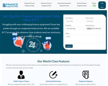 website thubmnail of Finance Assignment Help