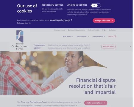 website thubmnail of FinancialOmbudsmanService
