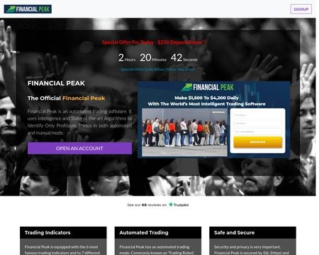 website thubmnail of Financial Peak