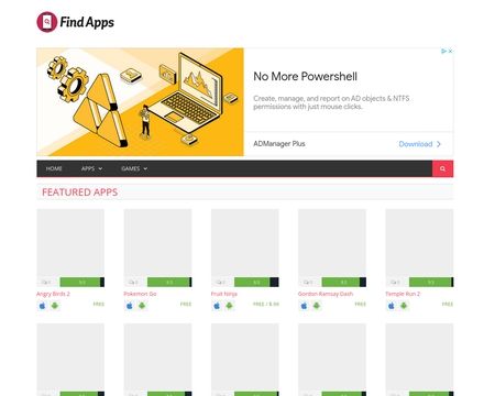website thubmnail of Findapps