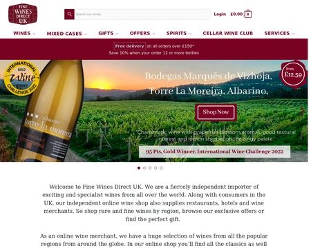 website thubmnail of Fine Wines Direct UK