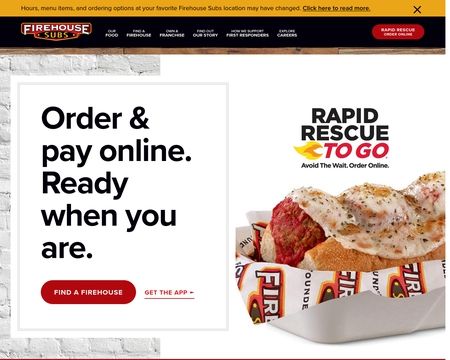 website thubmnail of Firehouse Subs