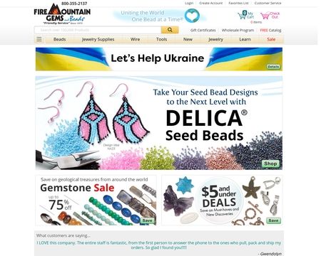 website thubmnail of Fire Mountain Gems