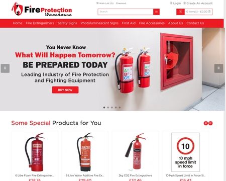 website thubmnail of Fireprotectionwarehouse.co.uk