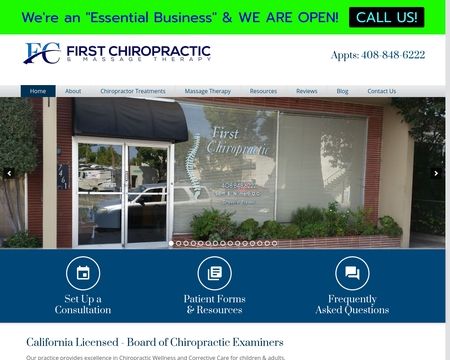website thubmnail of Firstchiropractic.co
