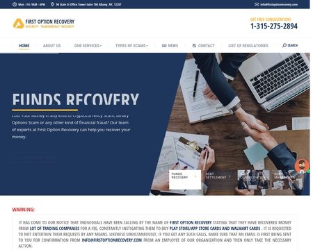 website thubmnail of First Option Recovery