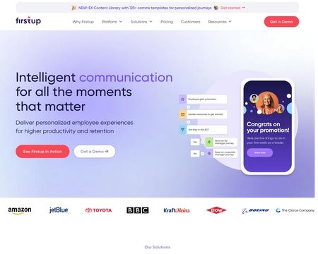 website thubmnail of Firstup.io