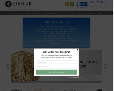 website thubmnail of Fisherpreciousmetals
