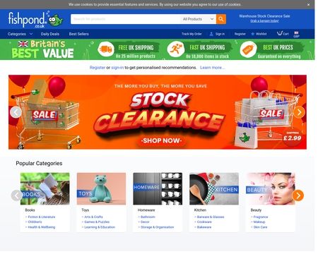 website thubmnail of Fishpond UK
