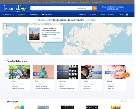 website thubmnail of Fishpond.com