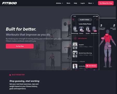 website thubmnail of Fitbod