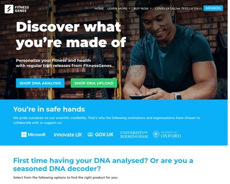 website thubmnail of FitnessGenes