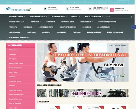 website thubmnail of Fitnessworld.in
