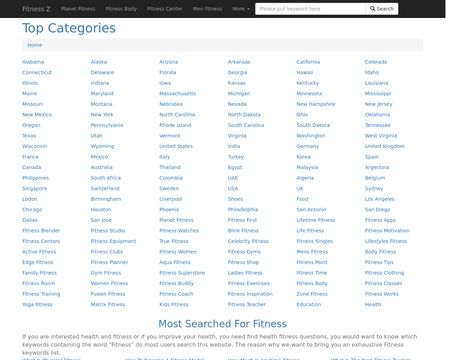 website thubmnail of Fitnessz.info