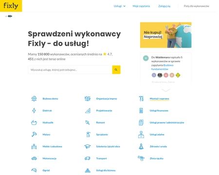 website thubmnail of Fixly.pl