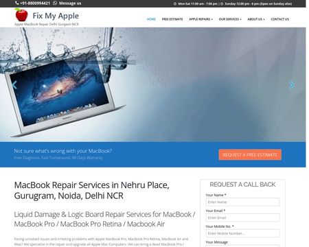 website thubmnail of Fix My Apple