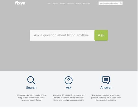 website thubmnail of Fixya