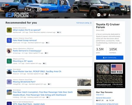 website thubmnail of FJCruiserForums
