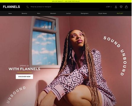 website thubmnail of FLANNELS