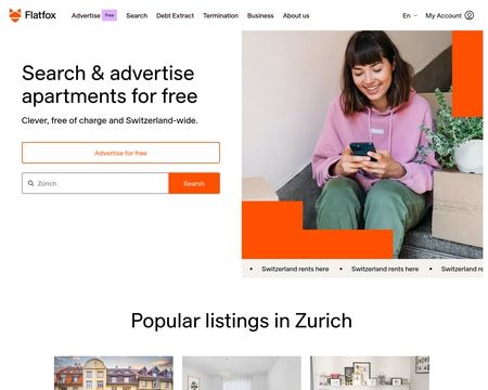 website thubmnail of Flatfox.ch