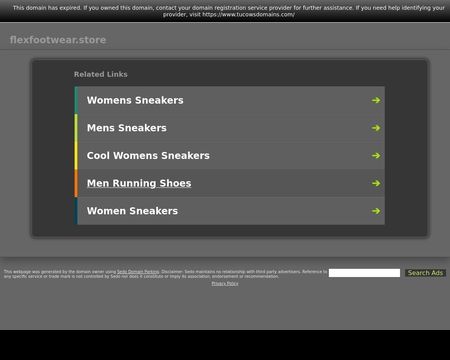 website thubmnail of Flexfootwear.store