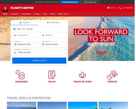 website thubmnail of Flight Centre (Canada)