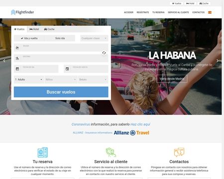 website thubmnail of Flightfinder