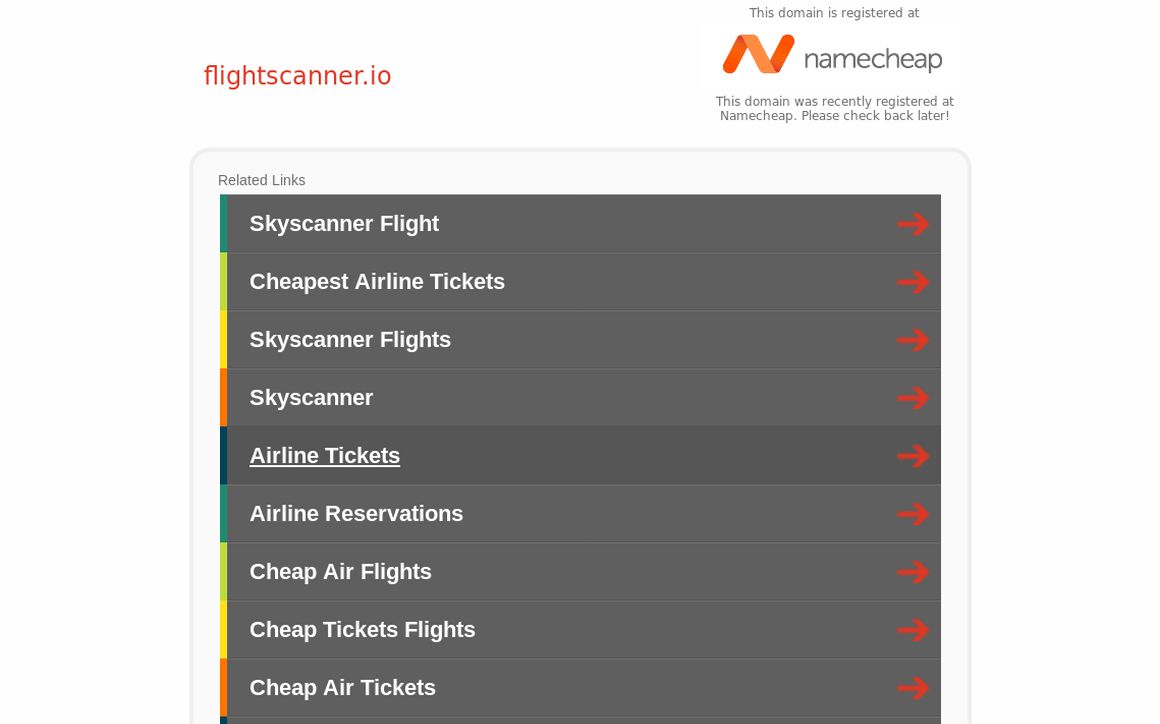 website thubmnail of Flightscanner.io