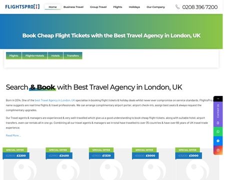 website thubmnail of Flightspro.co.uk