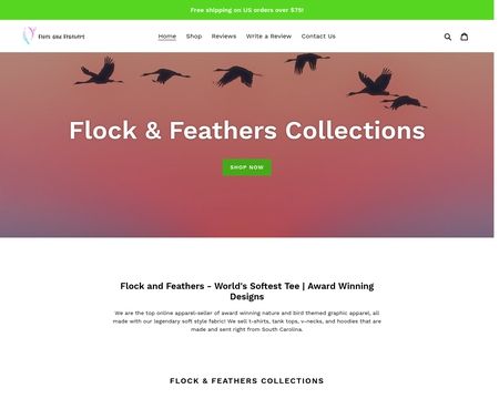 website thubmnail of Flock and Feathers