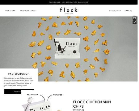 website thubmnail of Flock Chicken Chips